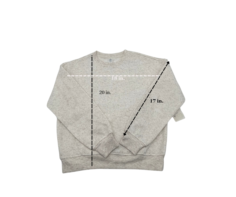 90 Degree by Reflex Babyfleece Run Around Pullover Sweatshirt Girls Large Beige Polyester - Image 7