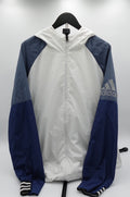 Adidas Colorblock Hooded Jacket Polyester Full Zip Windbreaker - Image 1