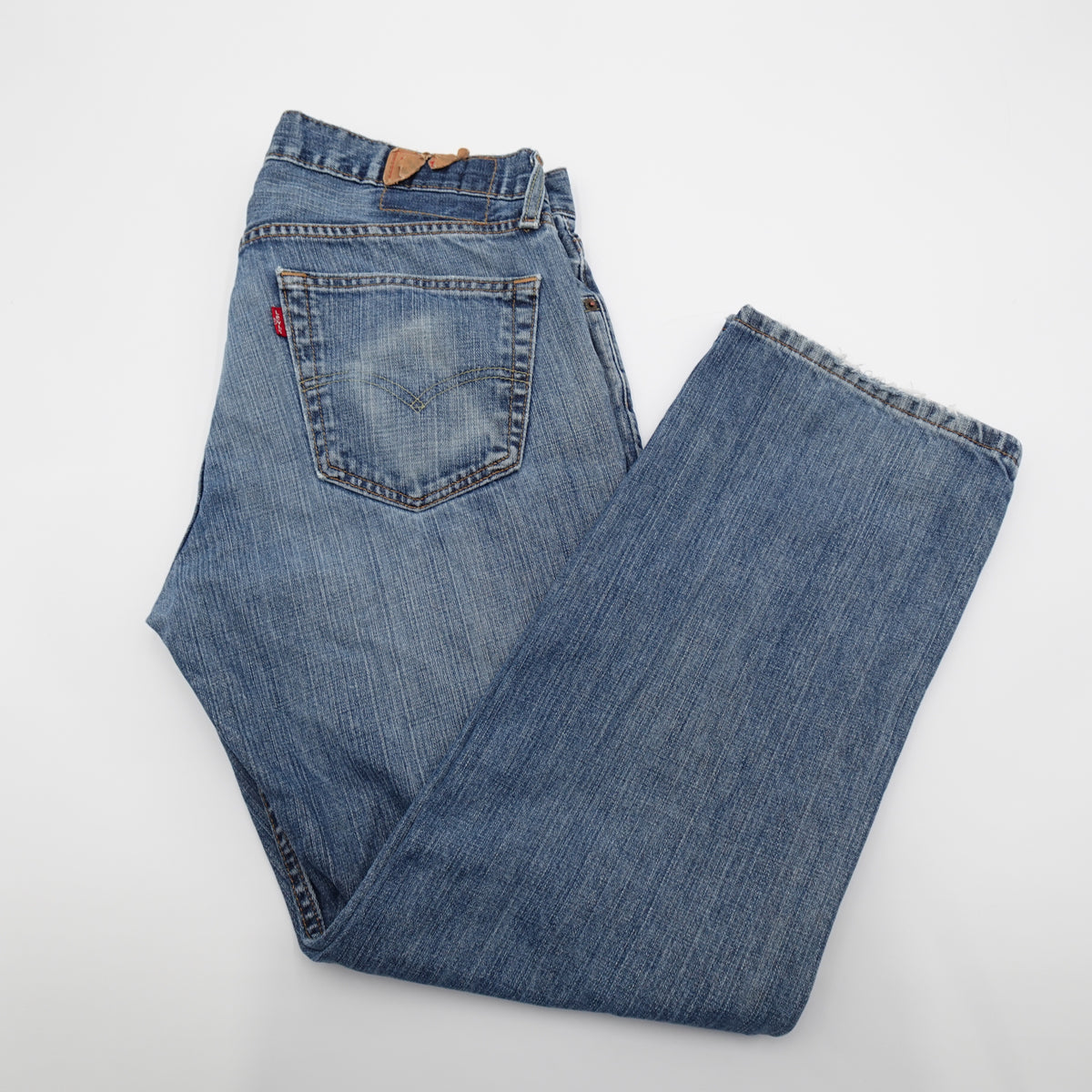 Levi's 501 Jeans Size 32 Waist Light Blue Cotton Denim Good Condition - Image 7