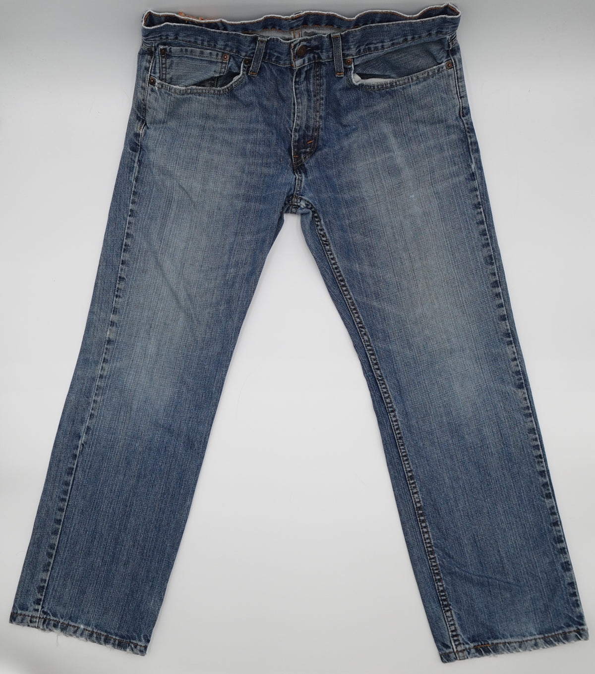 Levi's 501 Jeans Size 32 Waist Light Blue Cotton Denim Good Condition - Image 2