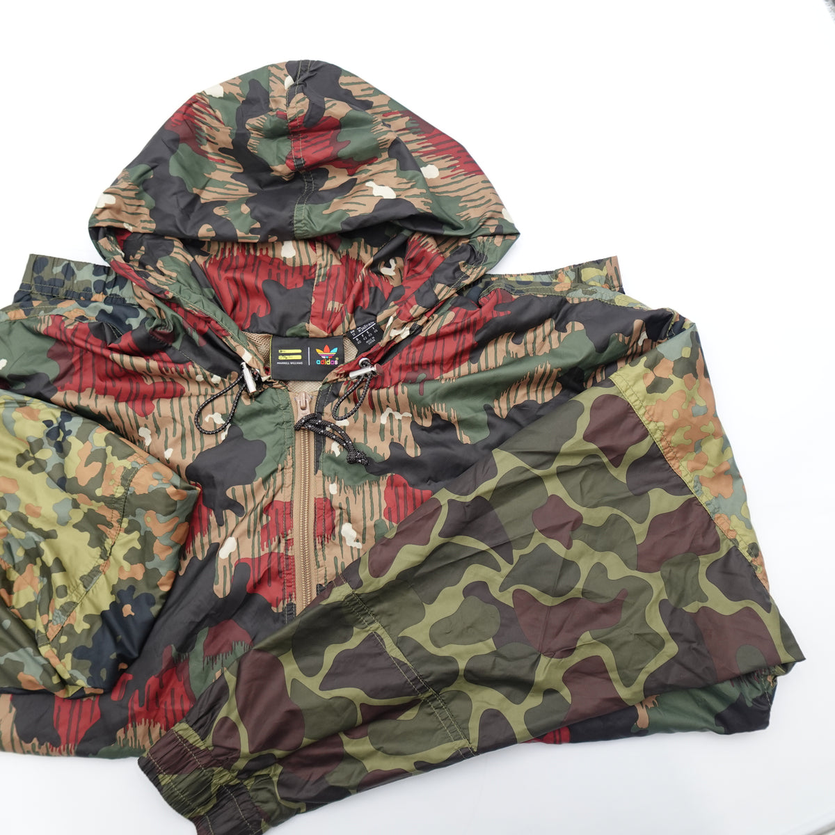 Adidas Pharrell Williams Medium Multicolor Camo Polyester Windbreaker Jacket - Image 3